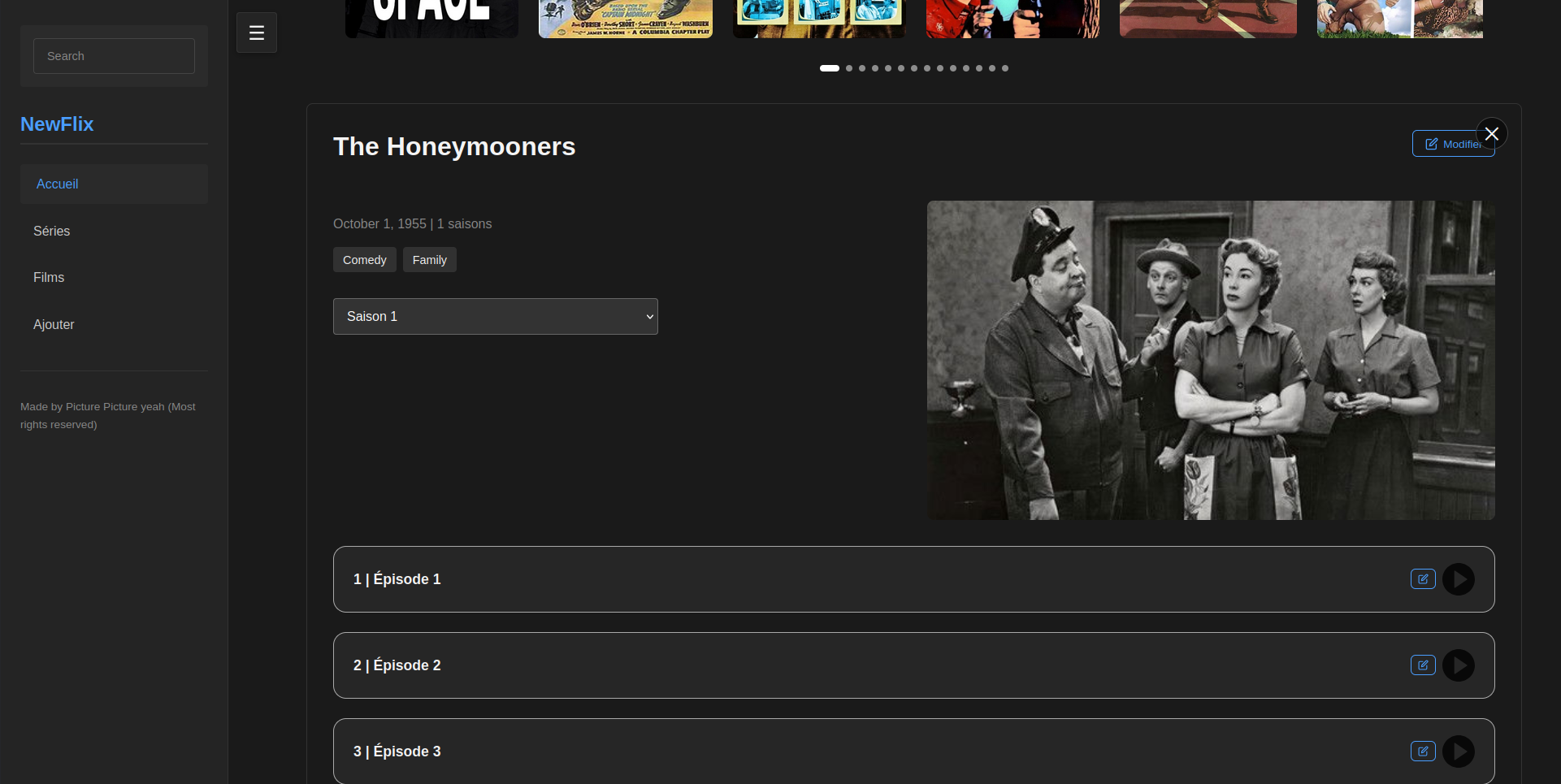 Détail d'une série